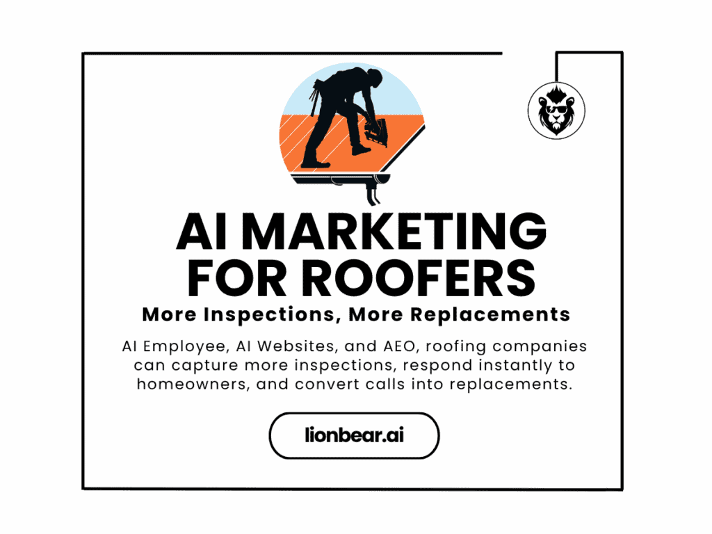 AI marketing automation for roofing companies capturing inspections and booking replacements