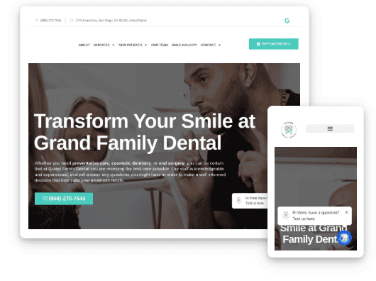 AI dental website converting visitors into booked appointments
