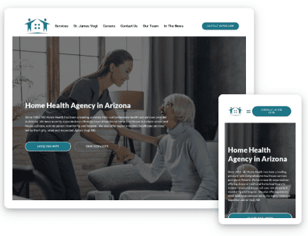 Home health agency website engaging visitors and booking care visits automatically