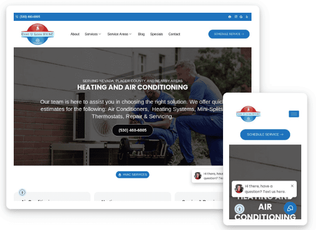 AI Website automating lead capture and bookings for local business