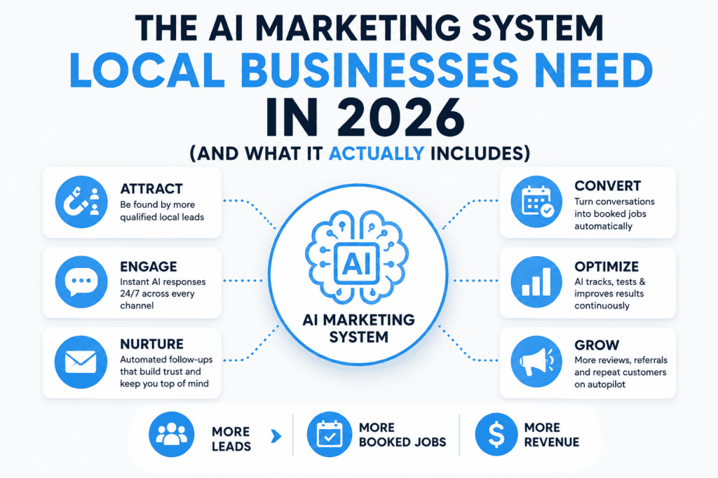 AI marketing system for local businesses — lead generation, automated follow-up, and AI search visibility