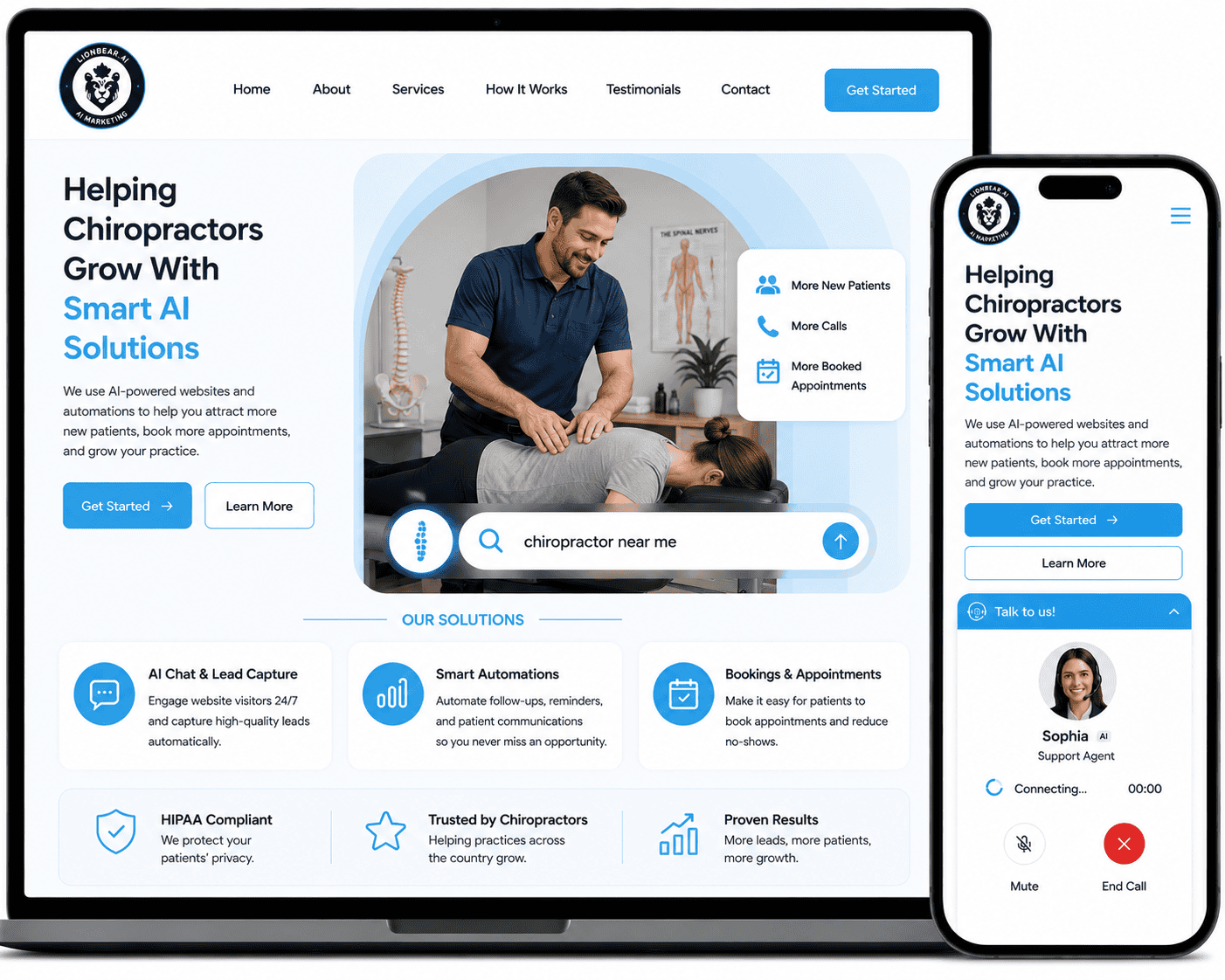 AI Websites for Chiropractors — LionBear.ai