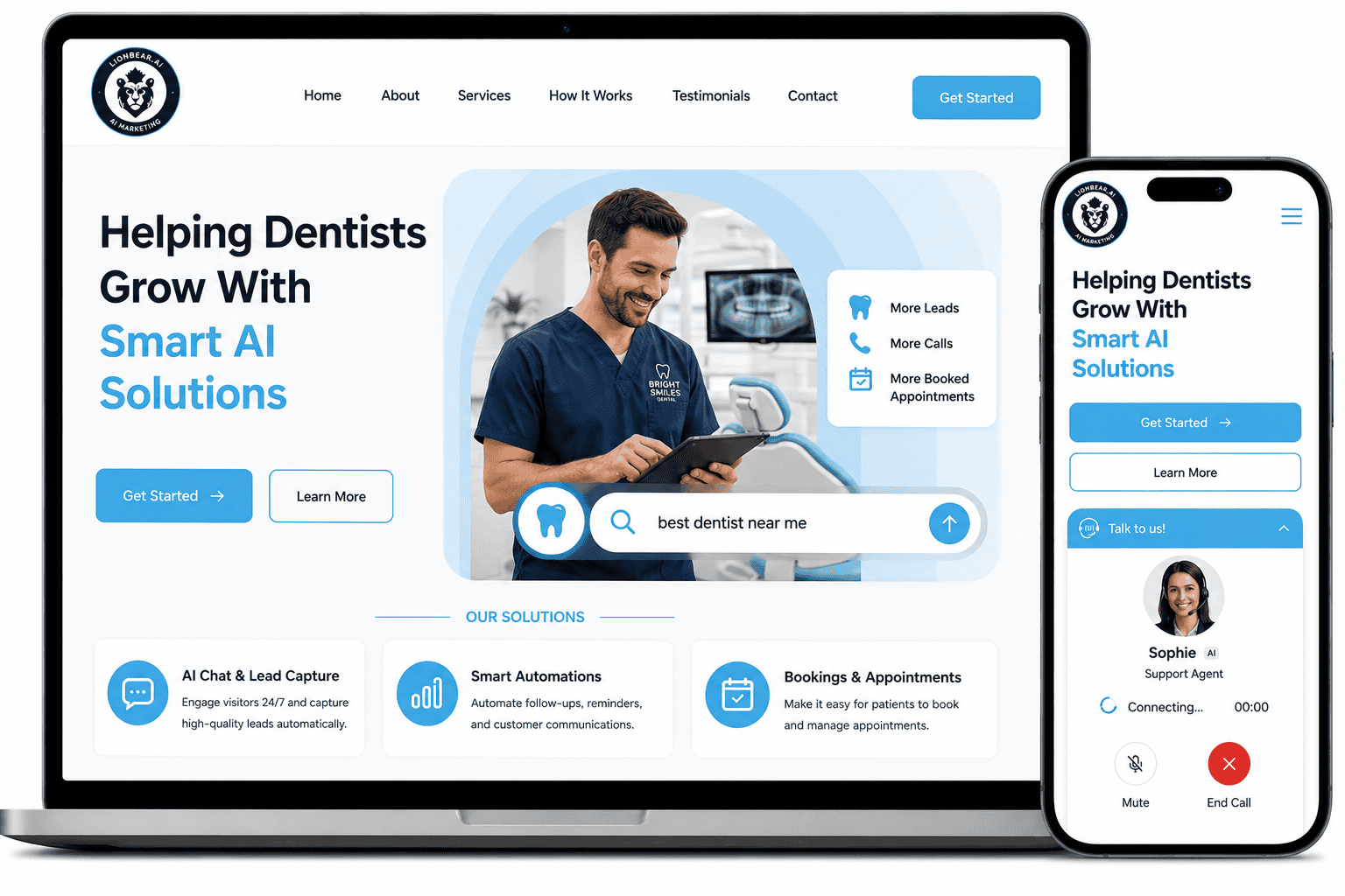 AI Websites for Dentists — LionBear.ai
