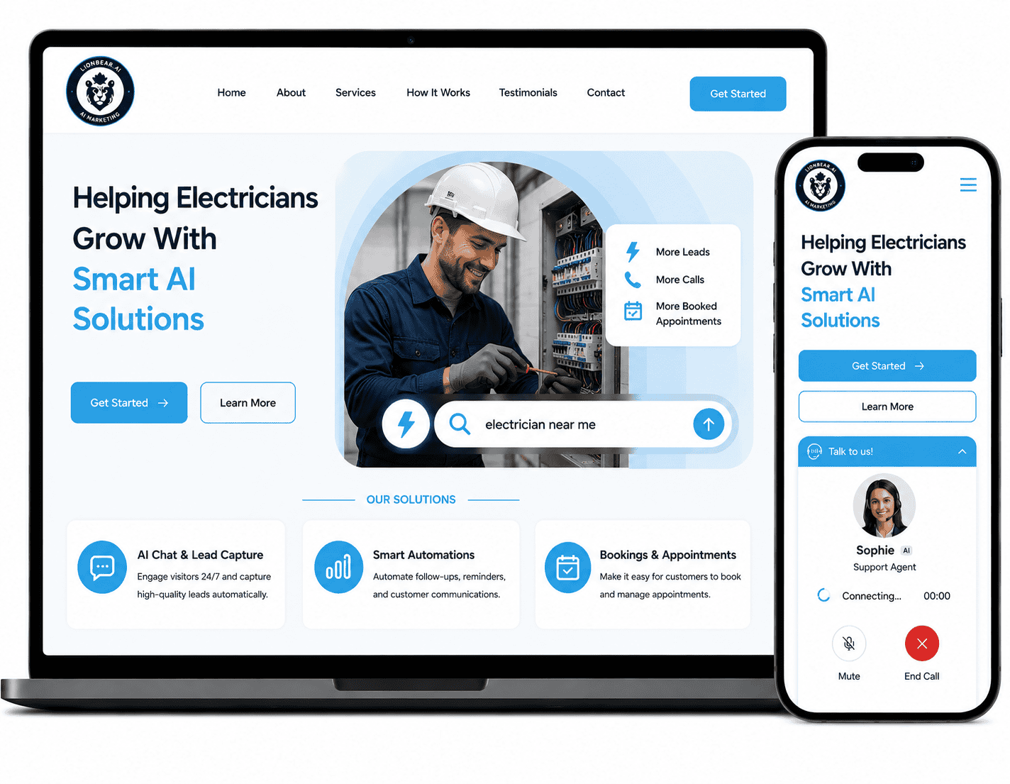 AI Websites for Electricians — LionBear.ai