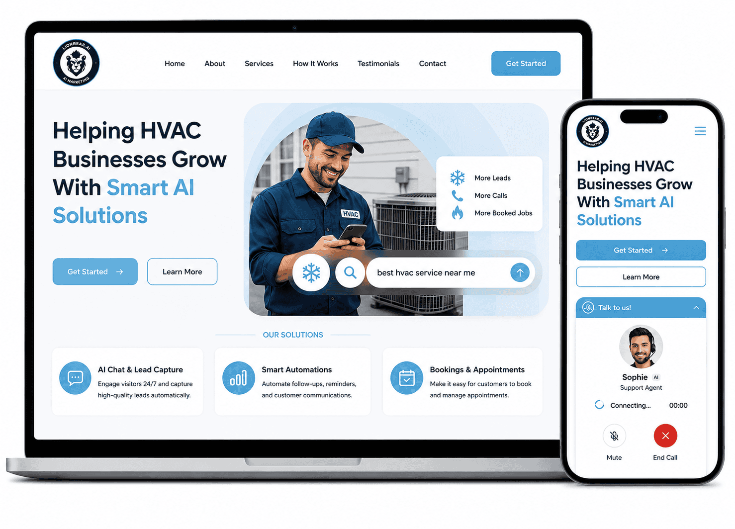 AI Websites for HVAC Companies — LionBear.ai