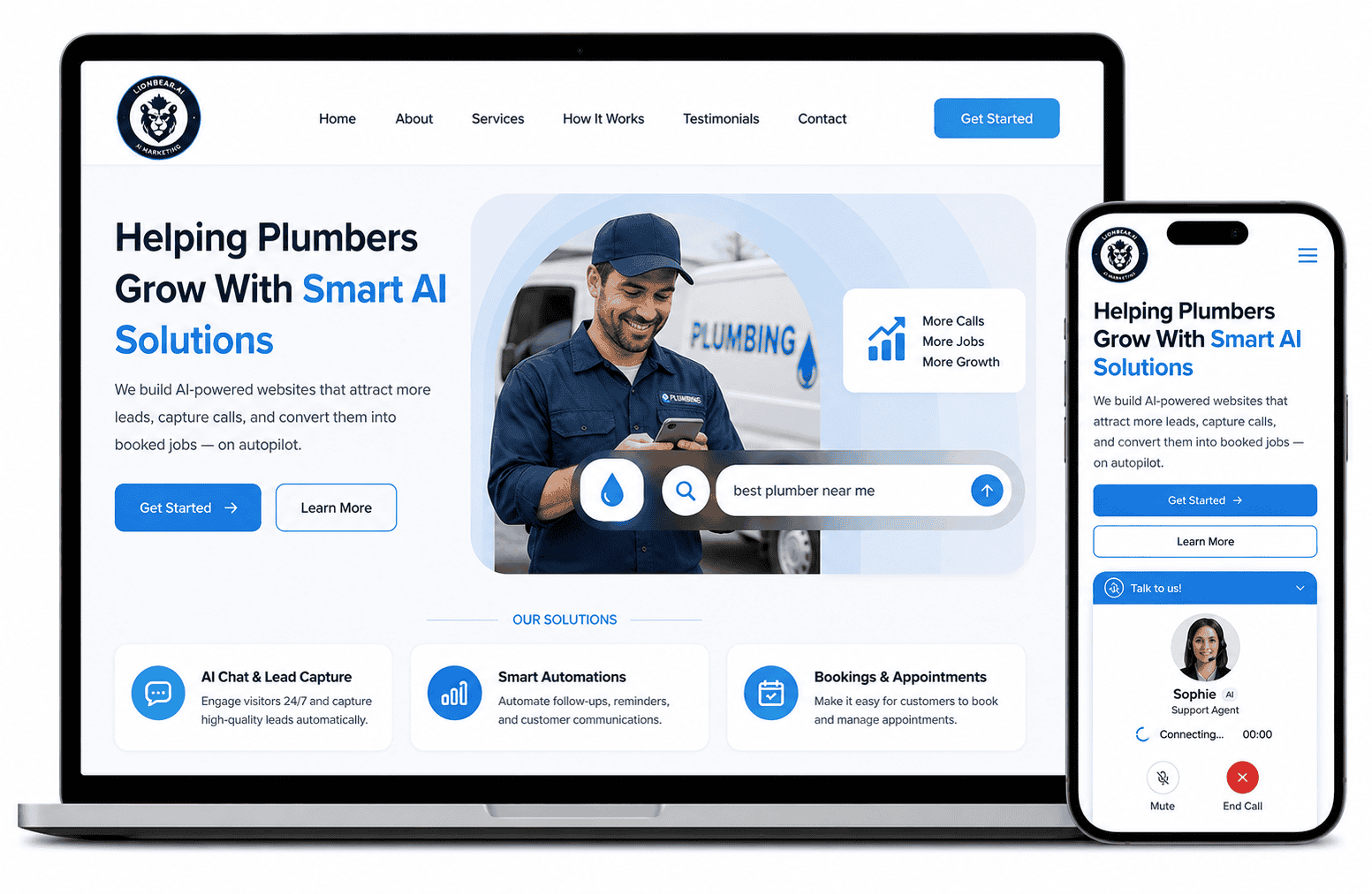 AI Websites for Plumbers — LionBear.ai