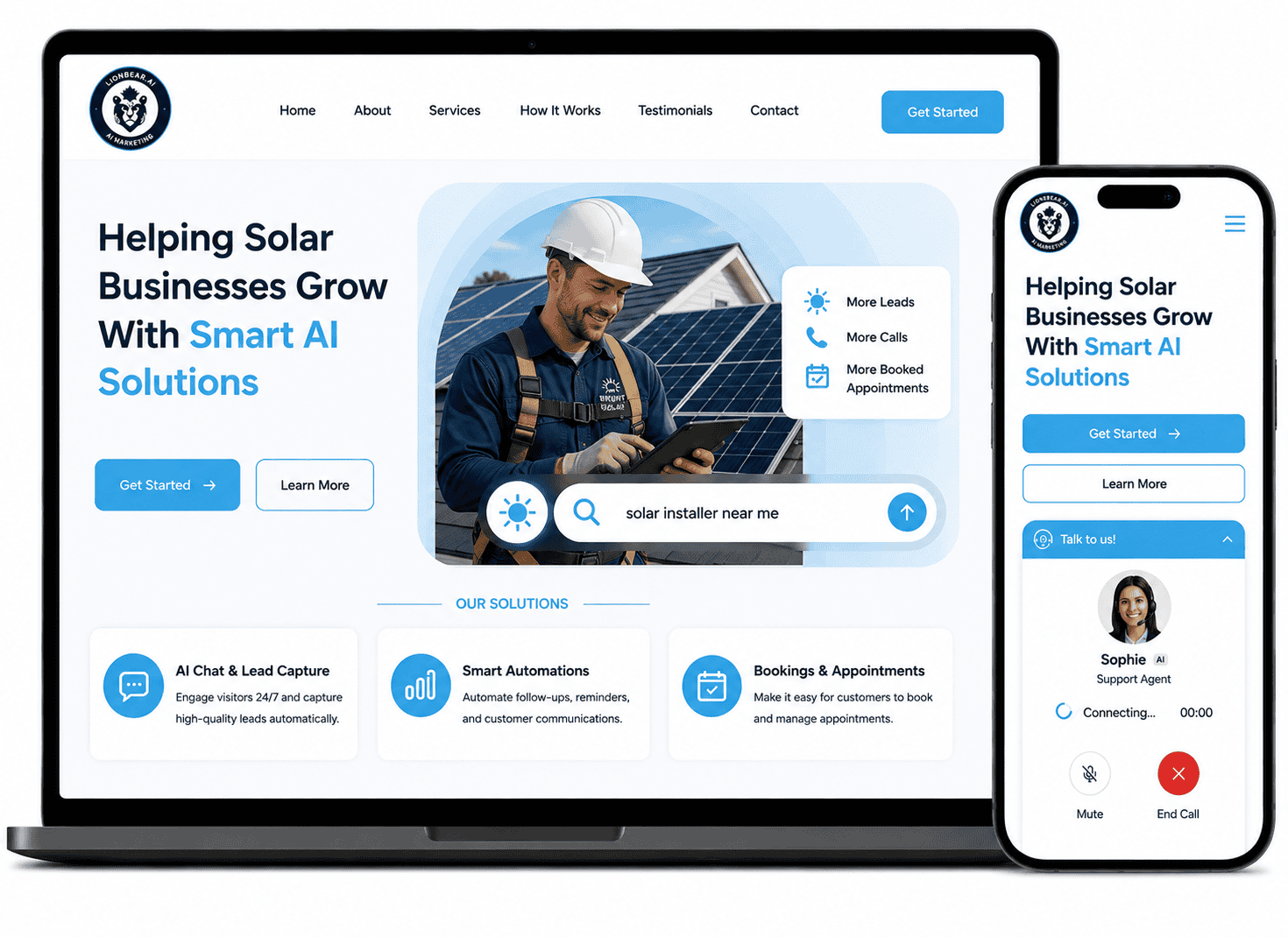 AI Websites for Solar Companies — LionBear.ai