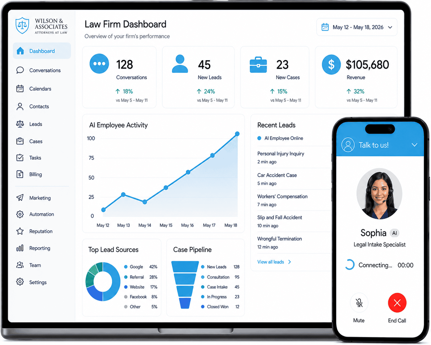 AI Marketing Software for Law Firms — LionBear.ai