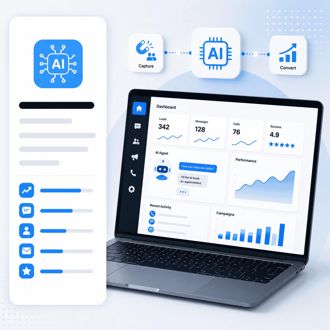AI marketing software for local businesses — LionBear.ai complete marketing system